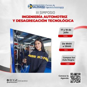 Afiche del III Simposio de Ingeniería Automotriz y Desagregación Tecnológica